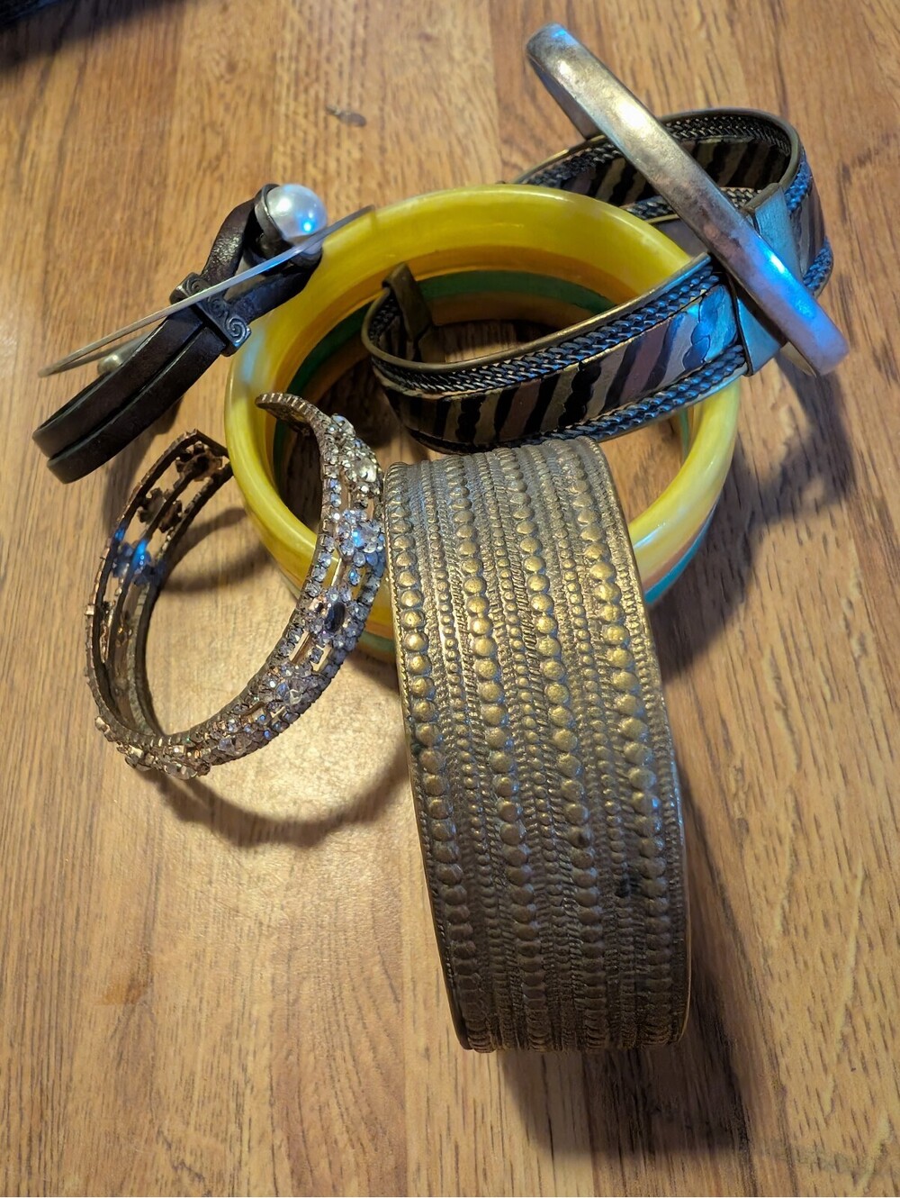 Mixed Vintage and Modern Cuffs and Bangle bracelet lot
